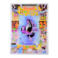 Aaron Brooks x Skully Vibes "Skulls and Faces (White Swirl Foil)" Print