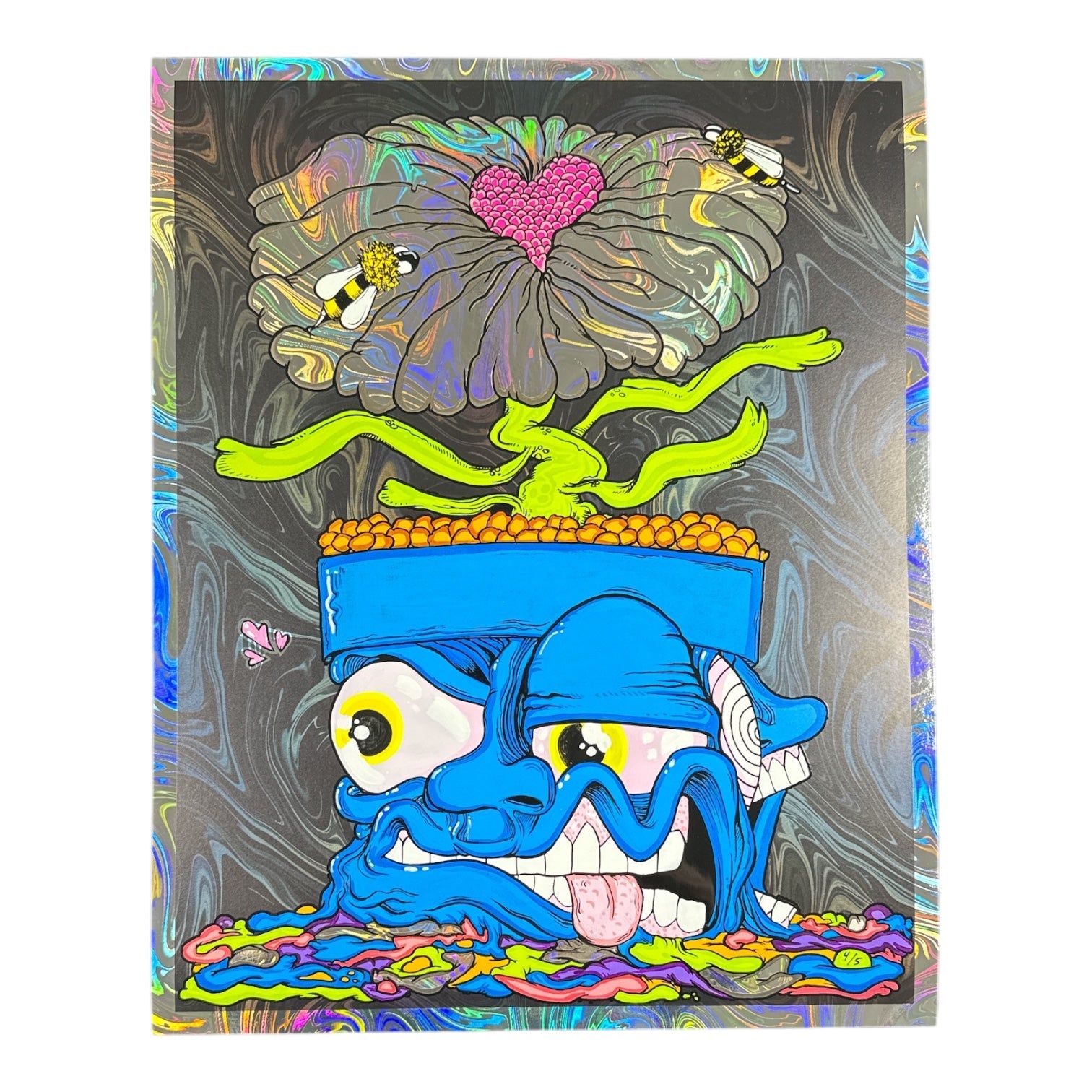 Aaron Brooks x Vincent Gordon (Melty Bros) "Choose Love Pot (Grey)" Print - LE 5