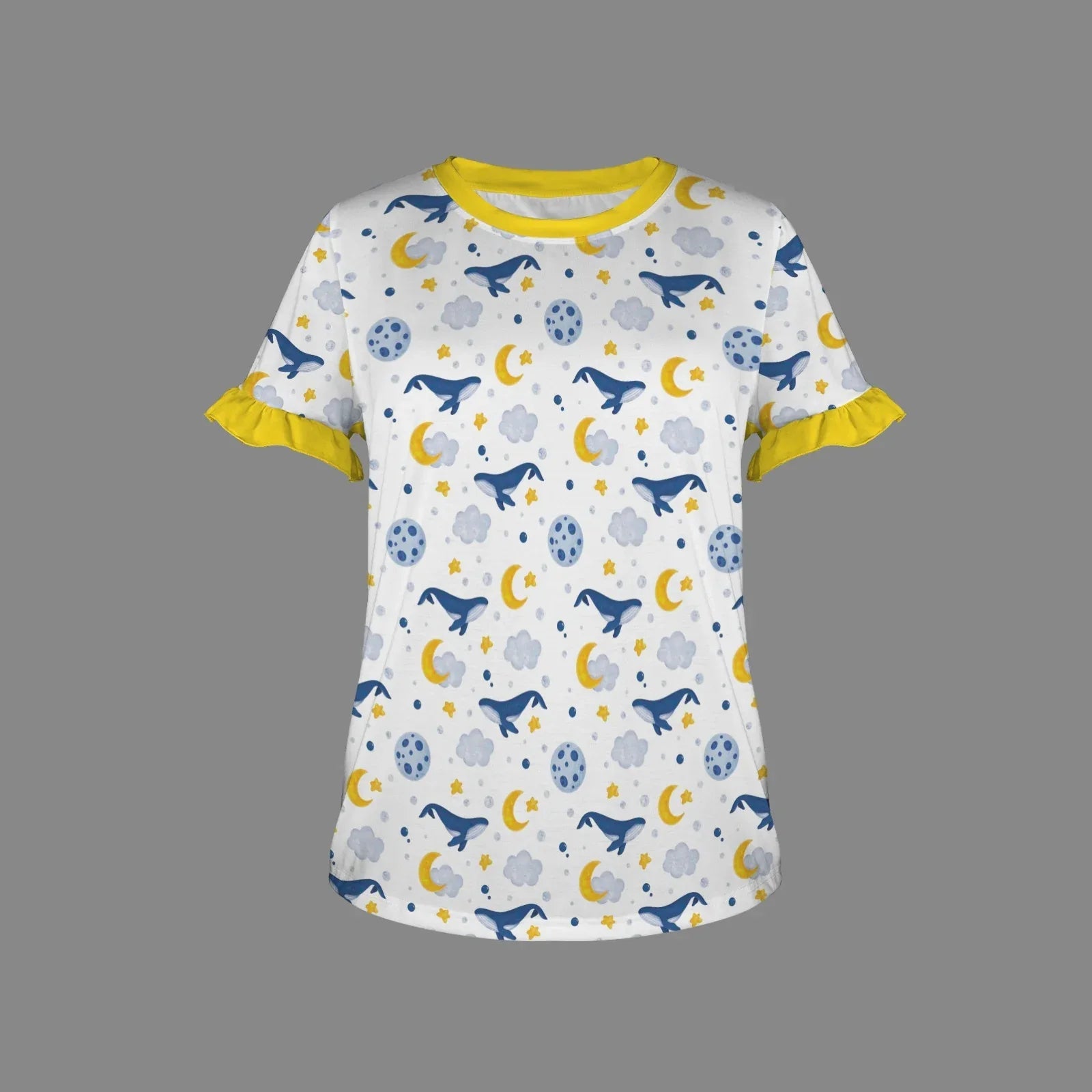 Sleepy Whale Ruffle Play Tee