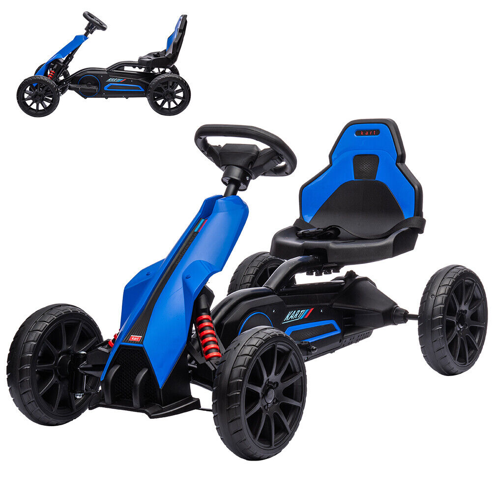 Adjustable Seat 4-Wheel Pedal Go Kart for Kids with Safety Belt