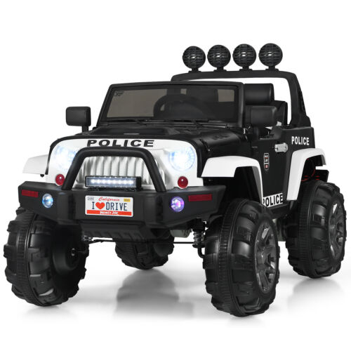 Adventure-Ready 12V Kids Ride On Truck with RC Control, Spring Suspension, Lights, Music, and Trunk