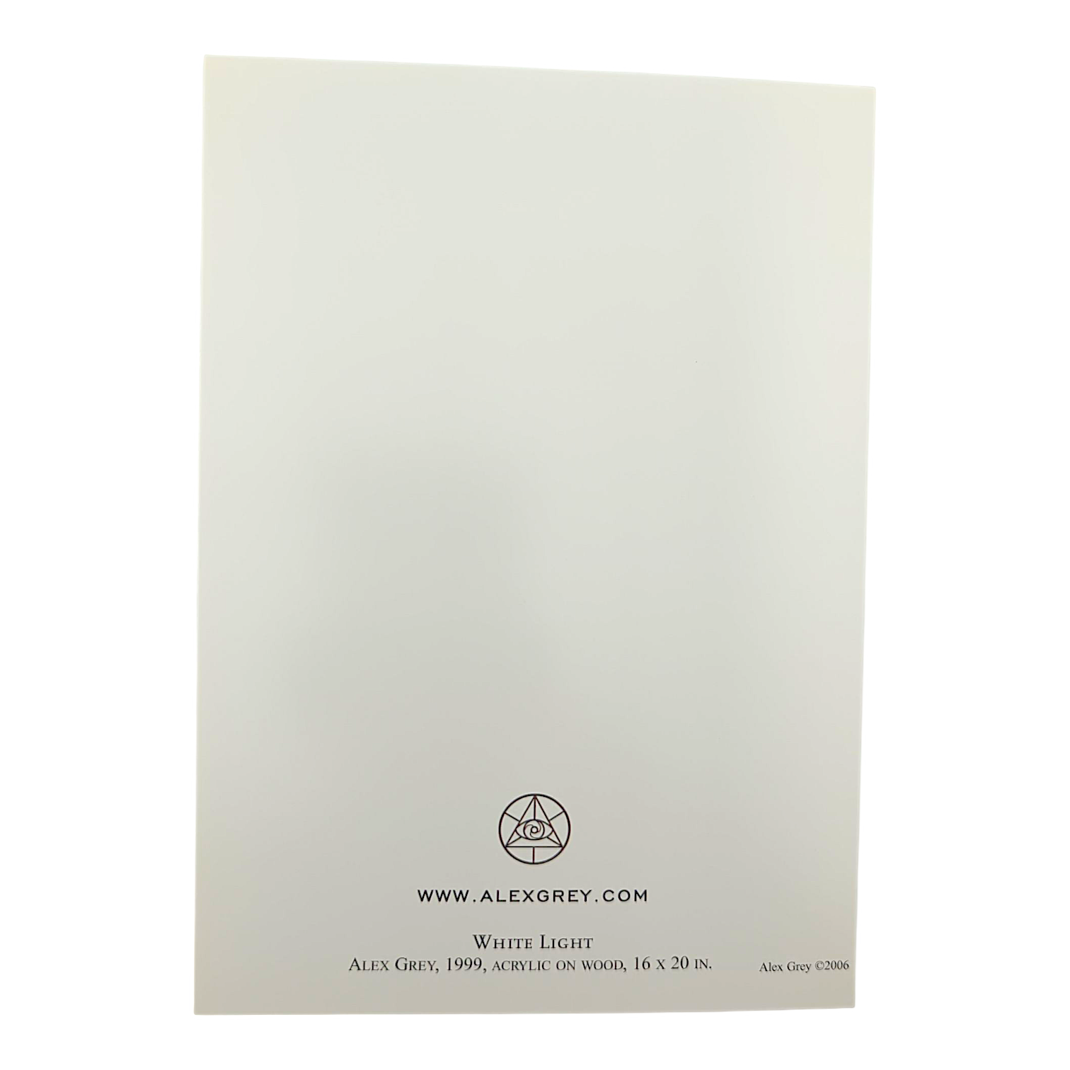 Alex Grey White Light Notecard