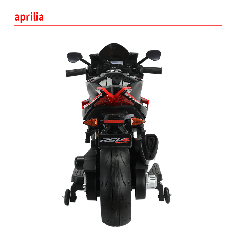 Aprilia 12V Electric Motorcycle for Kids - 2 Wheels, Ages 3-10