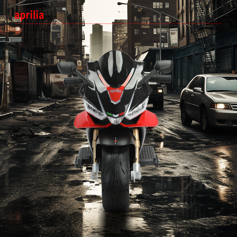 Aprilia 24V Kids Electric MotorBike with Battery Power and LED Lights
