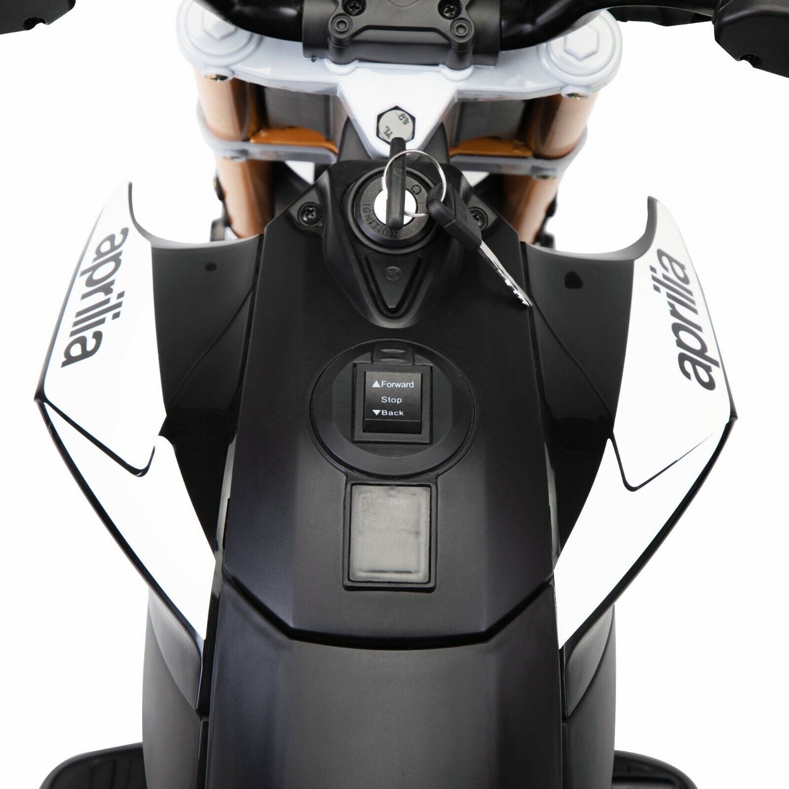 Aprilia Licensed Electric Kids Ride-On Motorcycle with Training Wheels - 12V Battery Powered