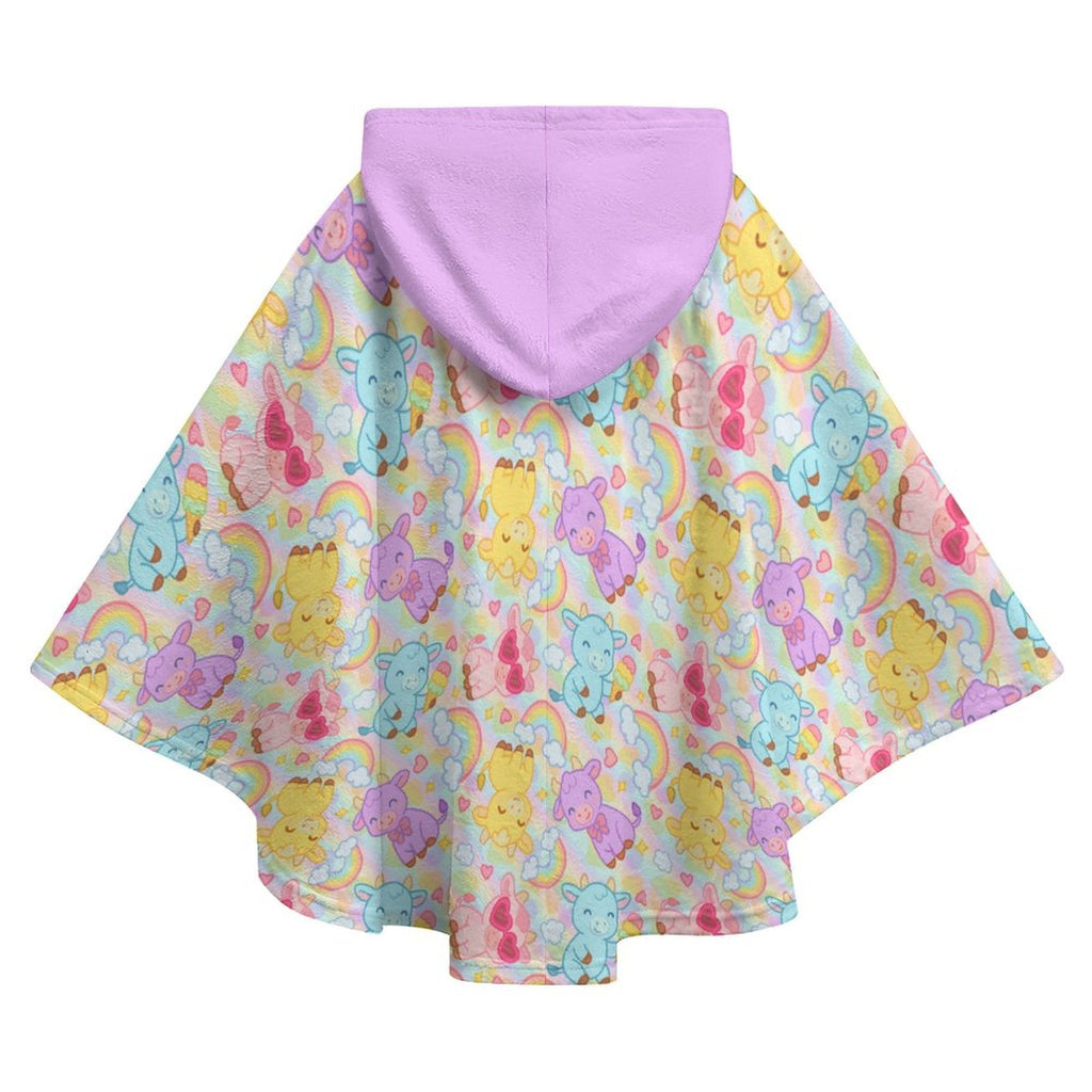 Rainbow Moobaby Hooded Blanket