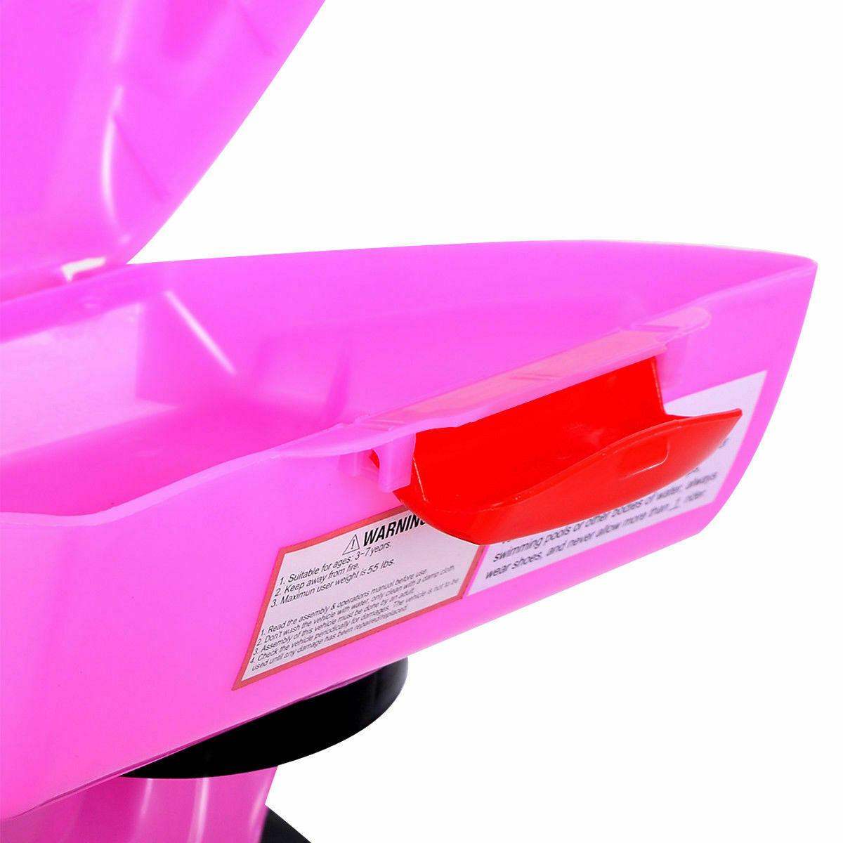 Babyjoy 6V Pink Electric Ride-On Motorcycle for Kids with 3 Wheels