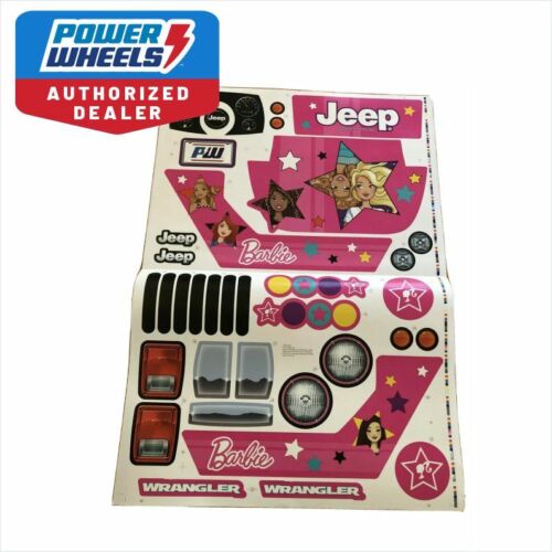 Barbie Jeep Wrangler Label Sticker Set for Power Wheels 3900-5870 FFR86