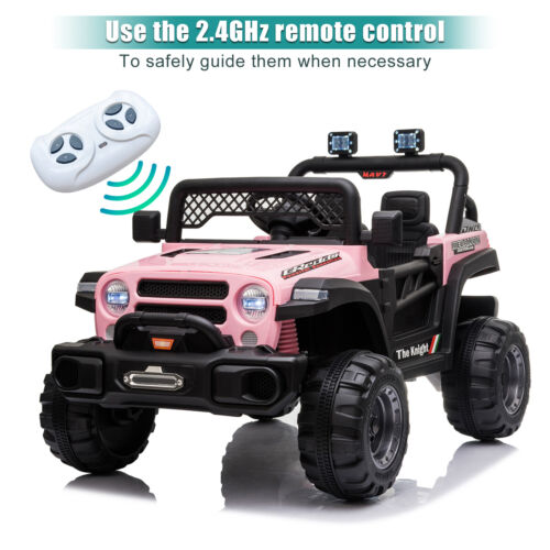 BBH-016 Dual Drive 12V 4.5A.h 2.4G Remote Control Off-road Vehicle in Pink