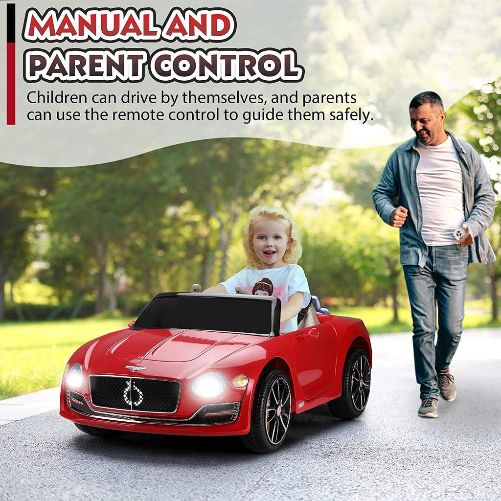 Licensed Bentley Style 12V Electric Ride On Car for Kids with Remote Control - Perfect Gift!