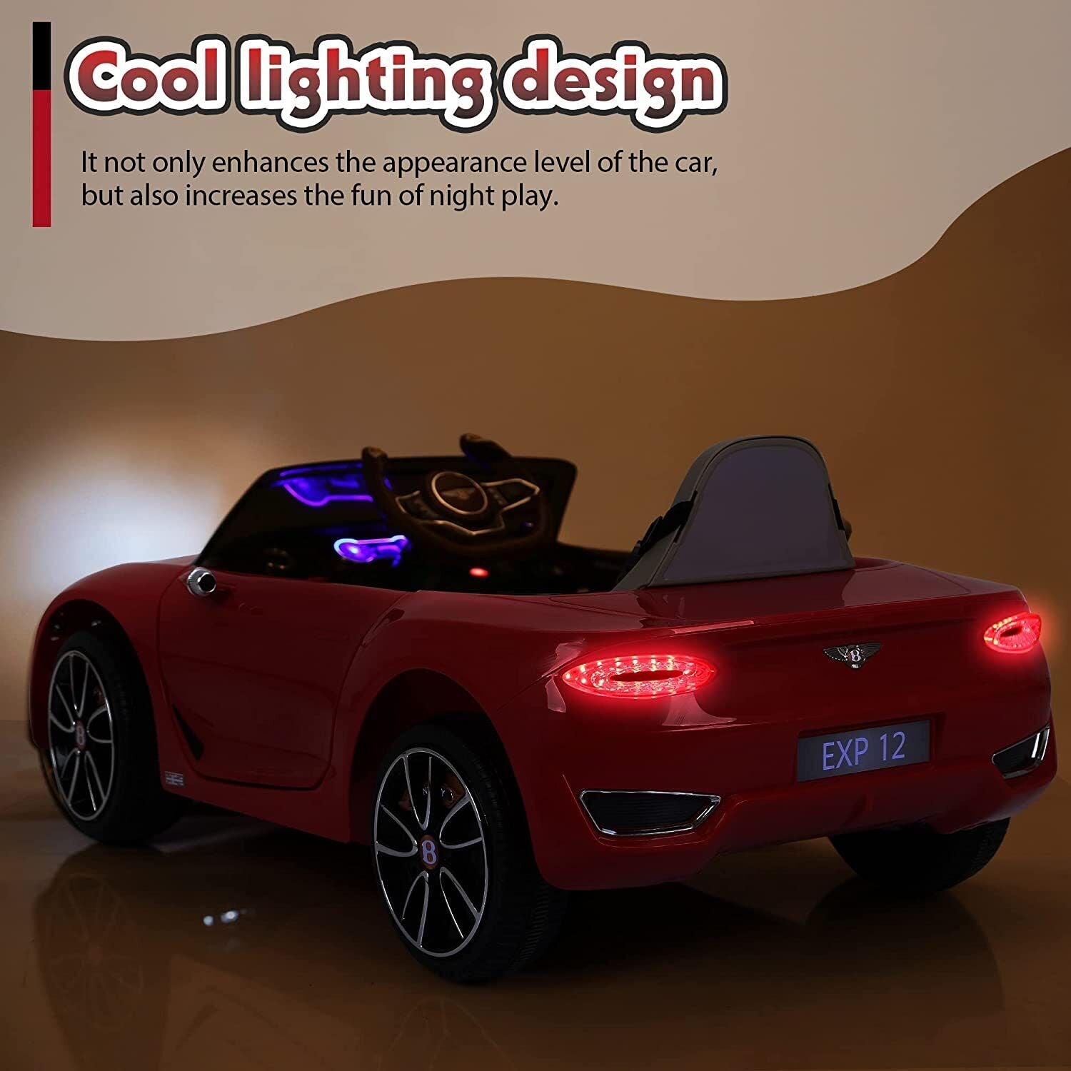 Licensed Bentley Style 12V Electric Ride On Car for Kids with Remote Control - Perfect Gift!