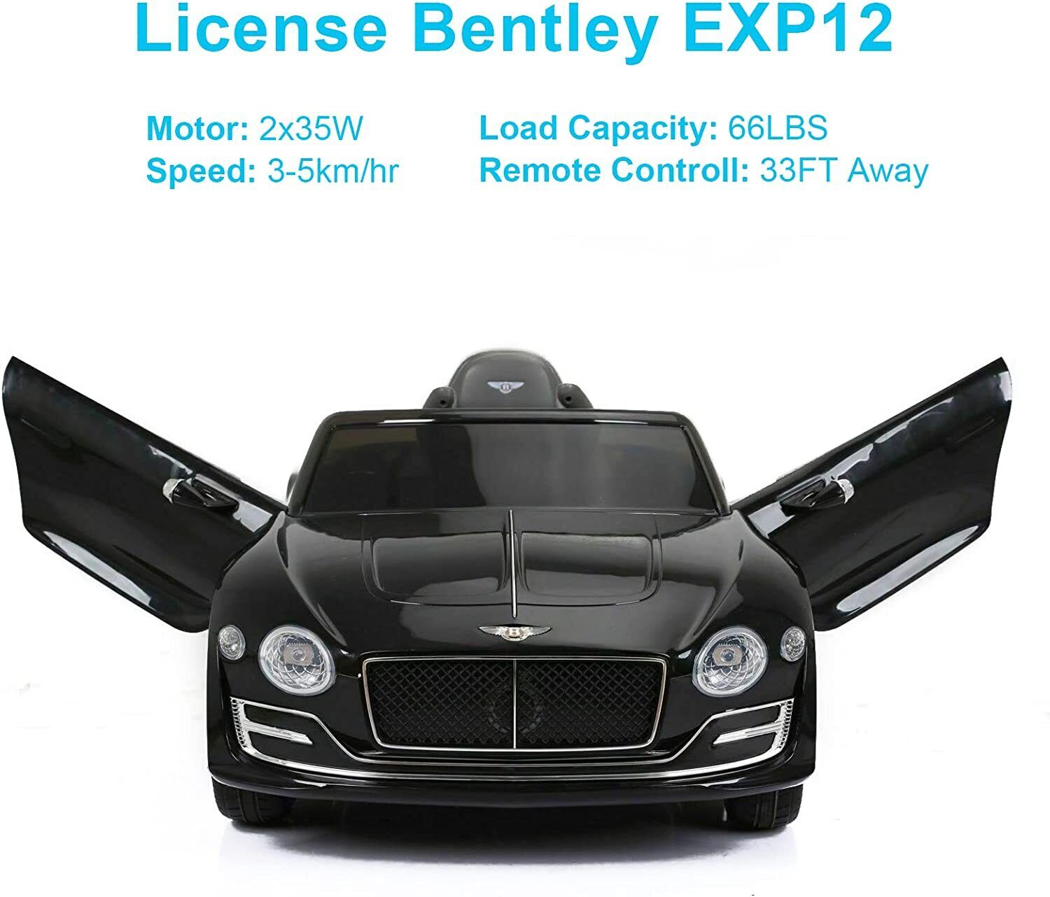 Bentley Style 12V Electric Ride On Car for Kids with 2.4G Remote Control