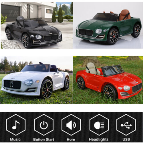 Bentley Style 12V Electric Ride-On Car with Remote Control and LED Lights for Kids