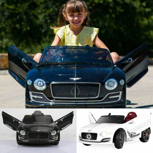 Bentley Style 12V Kids Ride On Car with Remote Control - Black/White