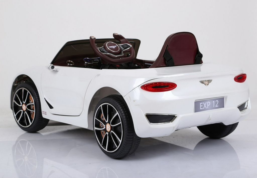 Bentley Style 12V Kids Ride On Car with Remote Control - Black/White