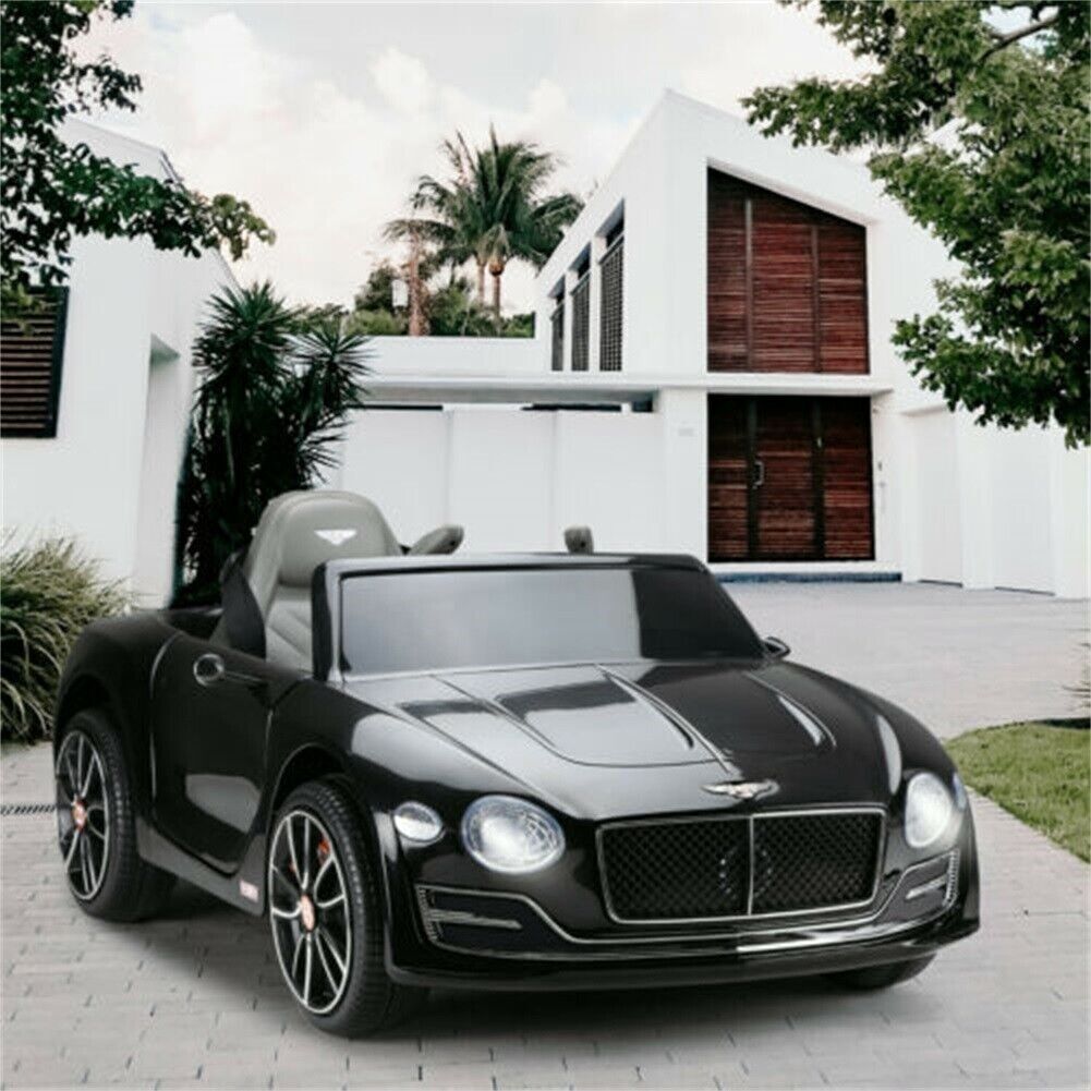 BENTLEY Style 12V Kids Ride-On Car with Remote Control, LED Lights, and MP3 Player