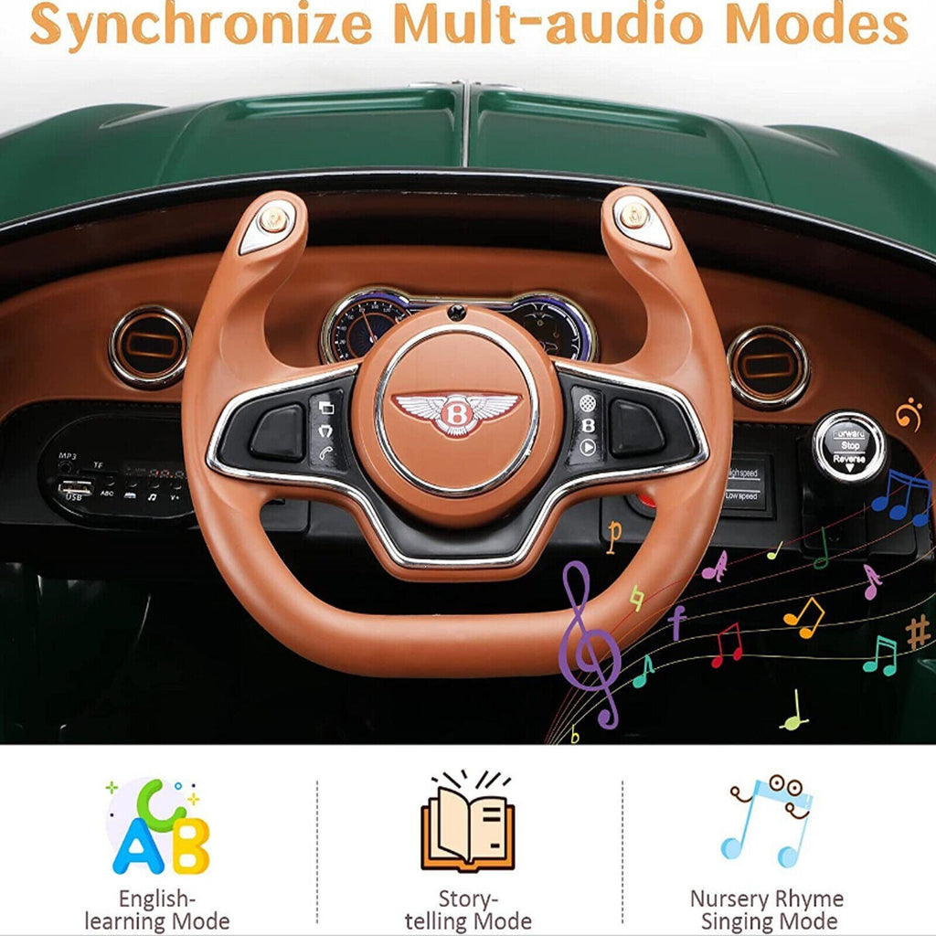 12V Electric Ride-on Car for Kids with Parent Remote Control - Bentley Style Toy Vehicle