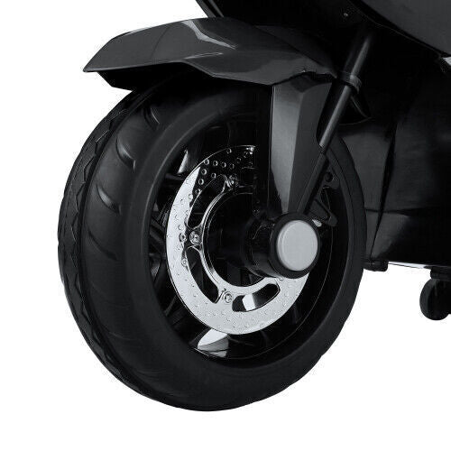 Black 12V Electric Kids Ride On Motorcycle - Battery Powered