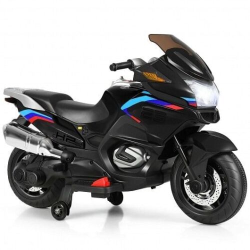 Black 12V Electric Motor Bike for Kids - Ride On Motorcycle
