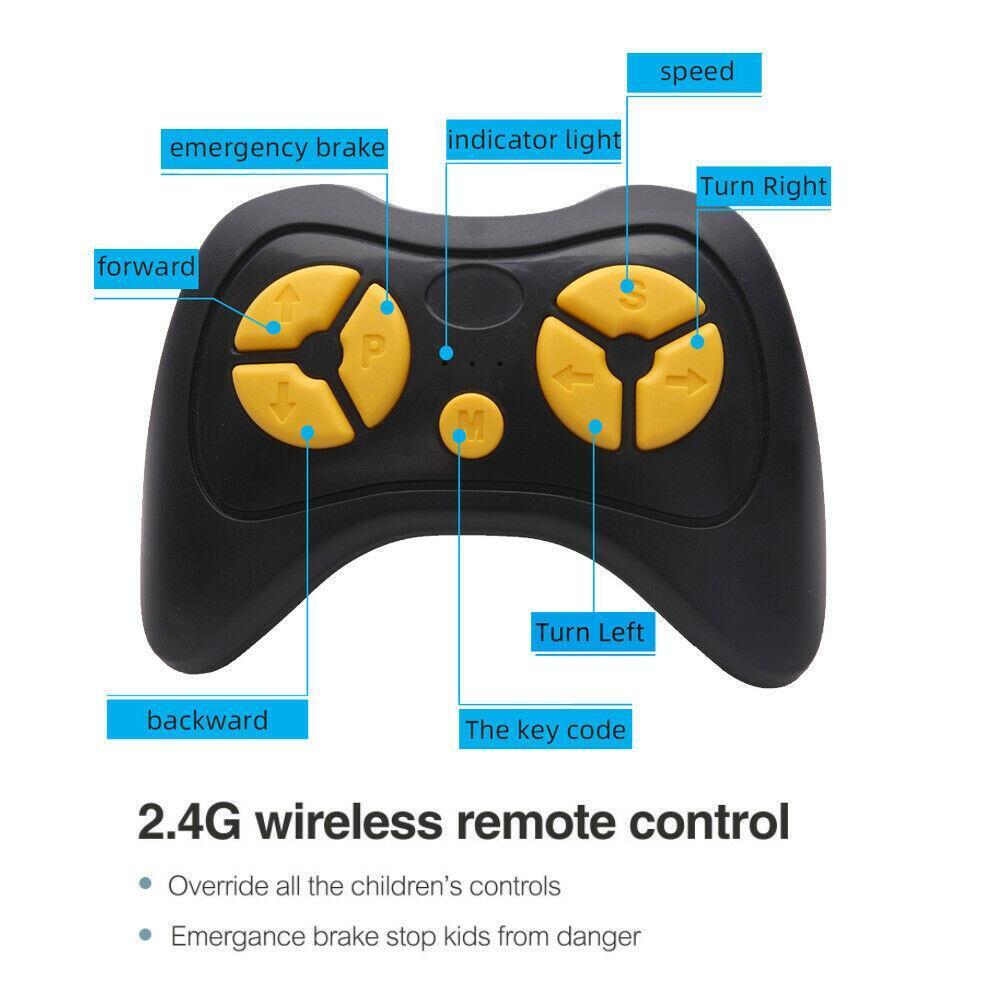 Black 12V Kids Ride-On Car with Parent Remote Control for Safe Play