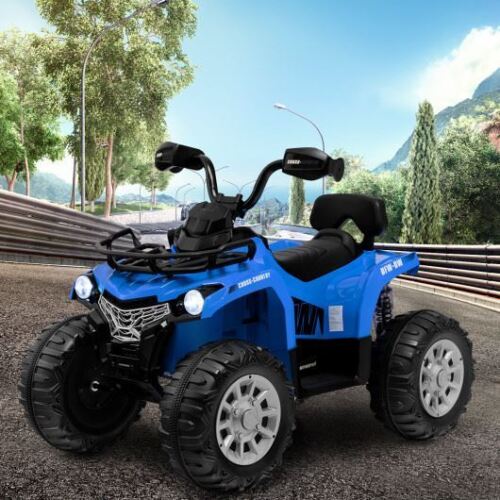 Blue 12V Kids Ride On ATV with MP3 Player and Headlights - Long-Lasting Fun for Little Adventurers