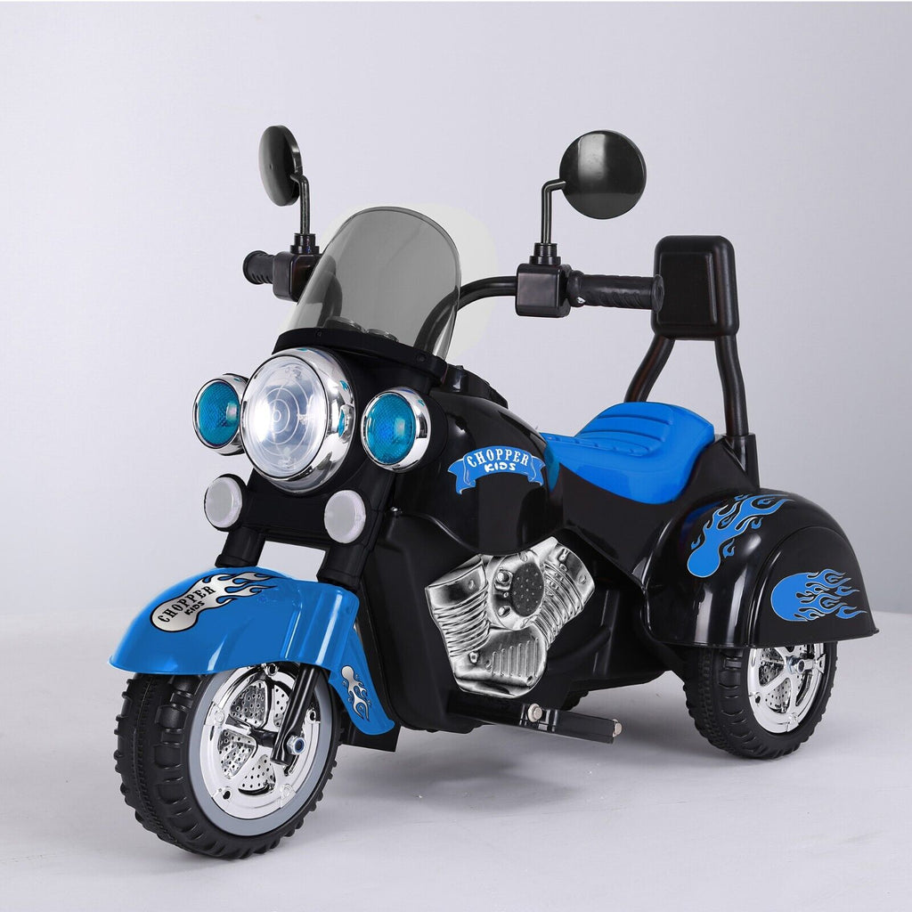 Blue 3-Wheel Chopper Motorbike Toy for Kids