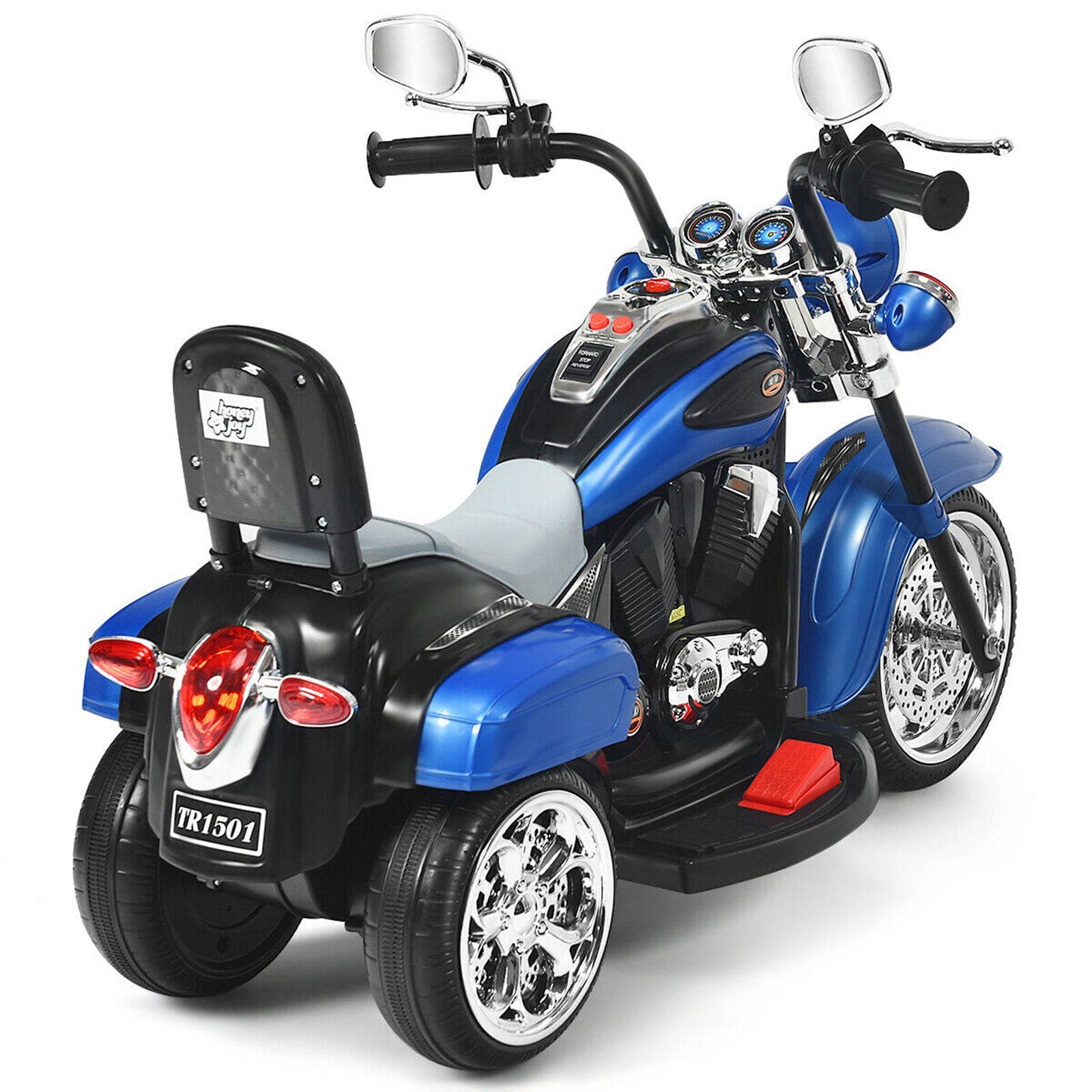 Blue 6V Kids Chopper Motorcycle Trike with Headlight - Fun Ride for Little Ones!