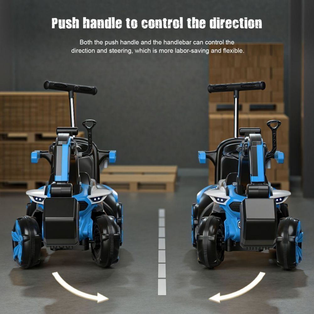 Bluetooth-Enabled Electric Excavator Toy Car for Kids with Helmet and Rear Bucket Attachment