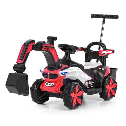 Bluetooth Helmet Electric Excavator Toy Car for Kids: A 2-in-1 Exciting Playtime Experience!
