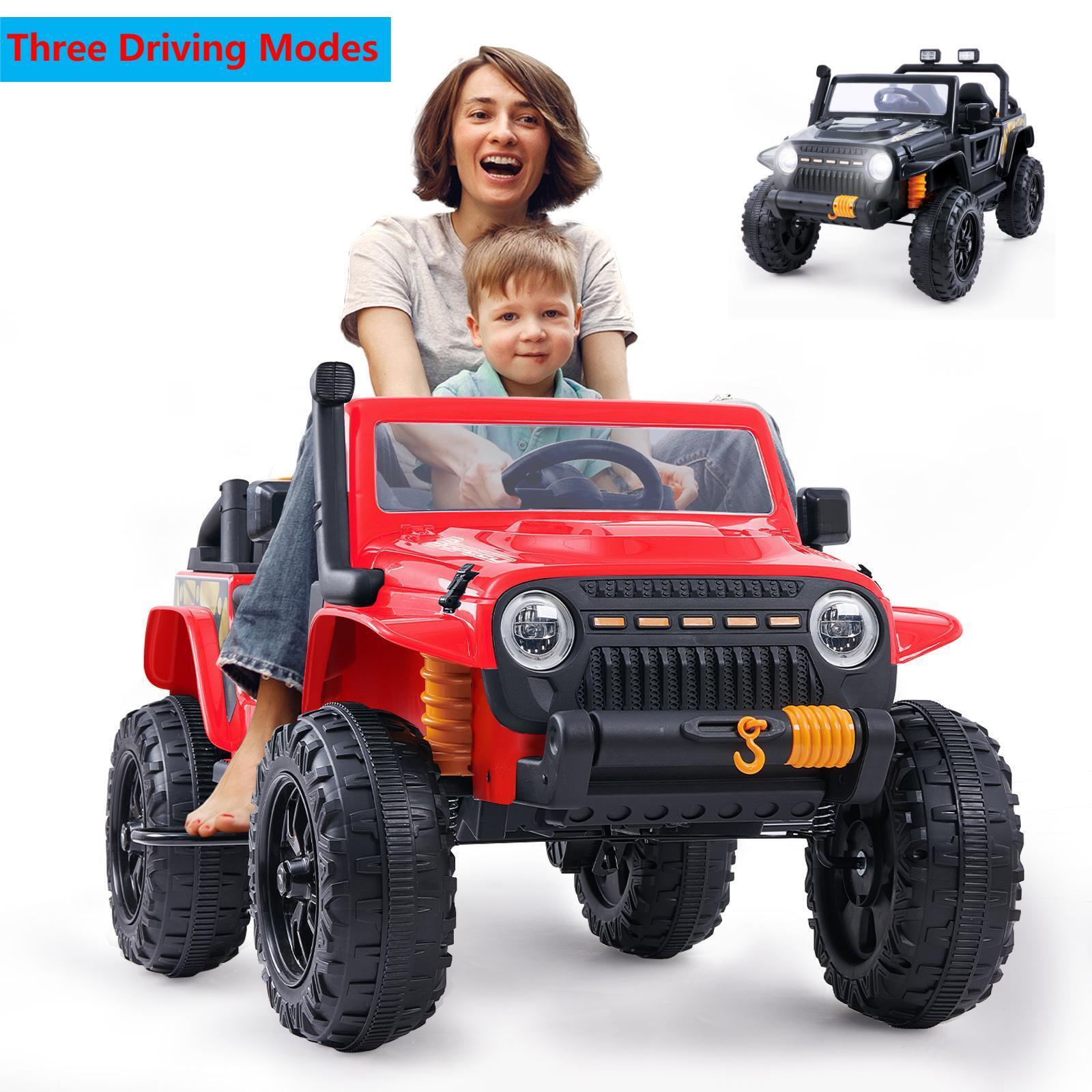 Bluetooth Ride-On Truck for Kids with Remote Control and LED Lights - Perfect for Parent-Child Bonding!
