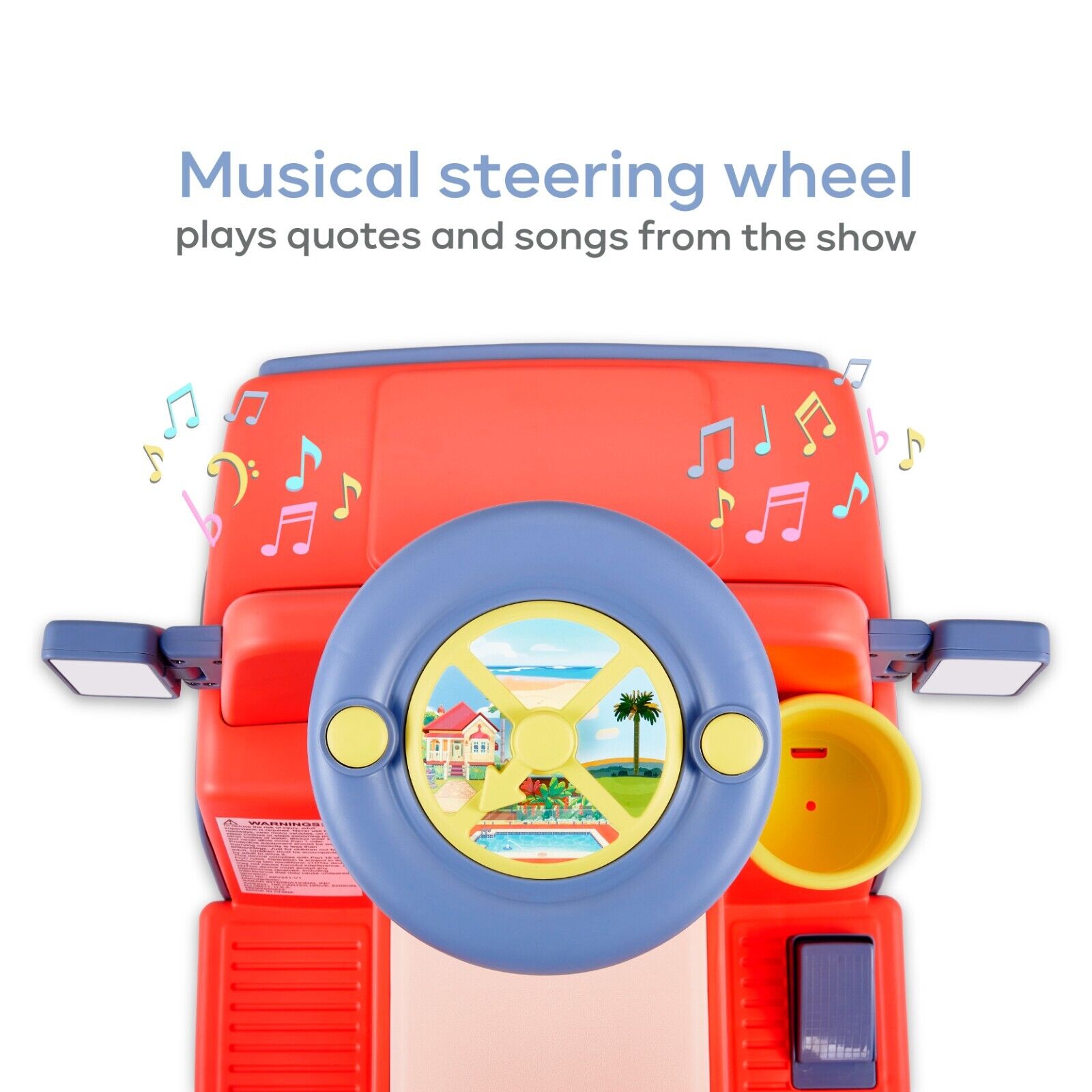 Bluey 6V Ride On Car for Kids with Interactive Sound & Music
