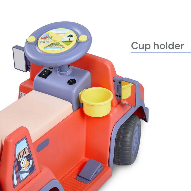 Bluey 6V Ride-On Car with Interactive Sounds - Battery Powered Toy for Kids and Toddlers