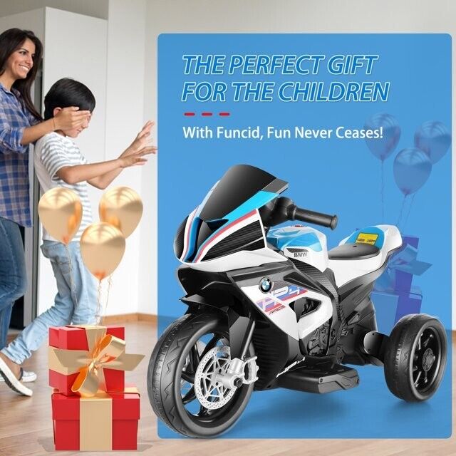 BMW 12V Battery Powered Ride on Motorcycle for Kids with Headlight - Perfect Gift