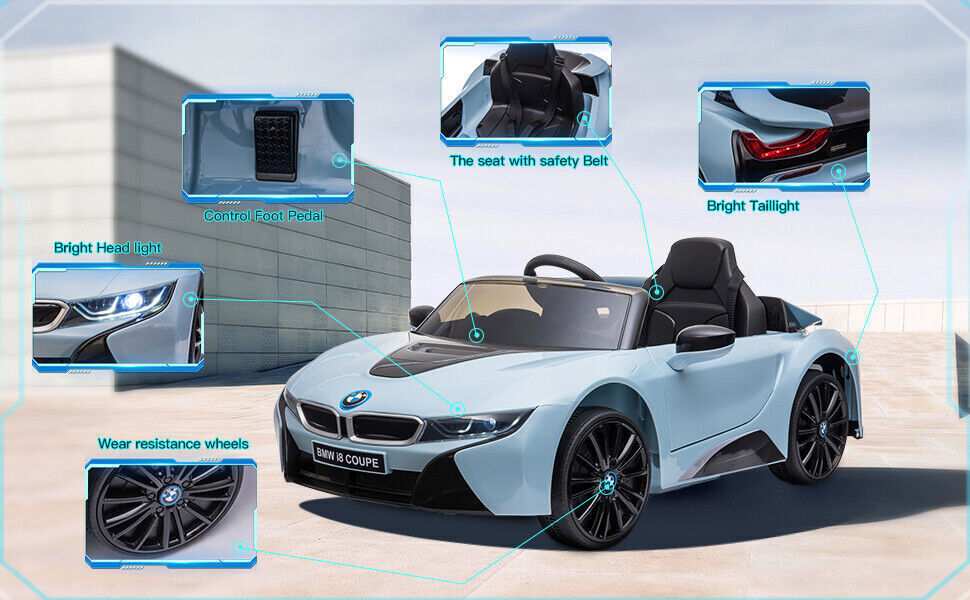 12V BMW I8 Electric Ride-On Car for Kids with 2.4G Remote Control