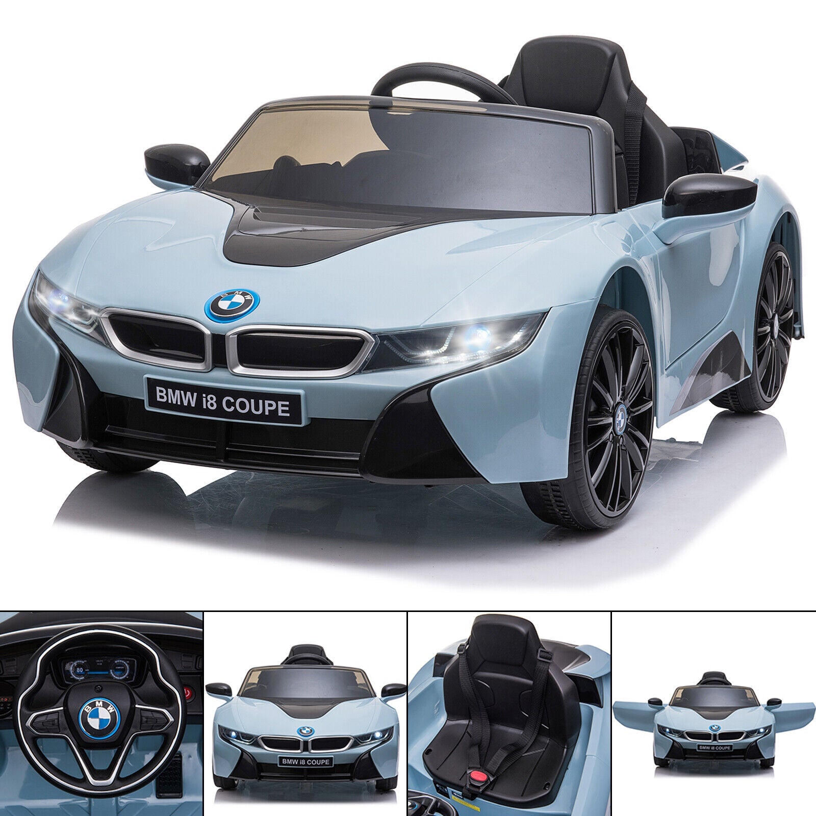 BMW i8 Electric Ride-On Car for Kids with Remote Control - 12V Powered