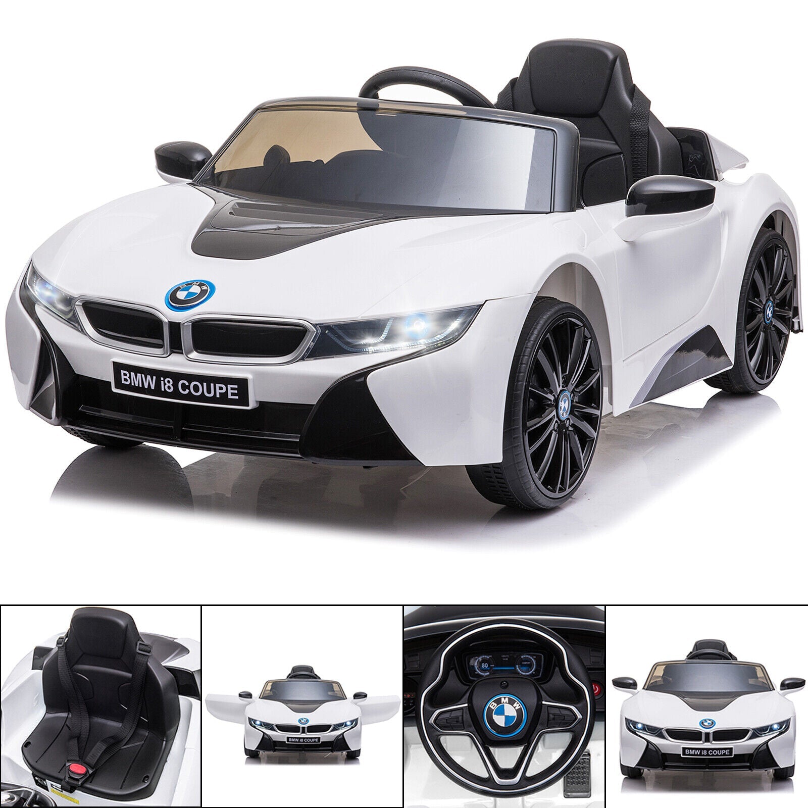 BMW i8 Electric Ride-On Car for Kids with Remote Control - 12V Powered
