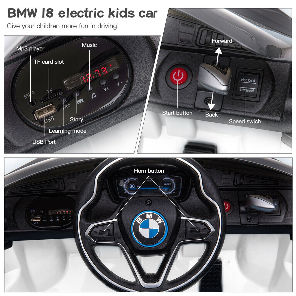 BMW i8 Electric Ride-On Car for Kids with Remote Control - 12V Powered