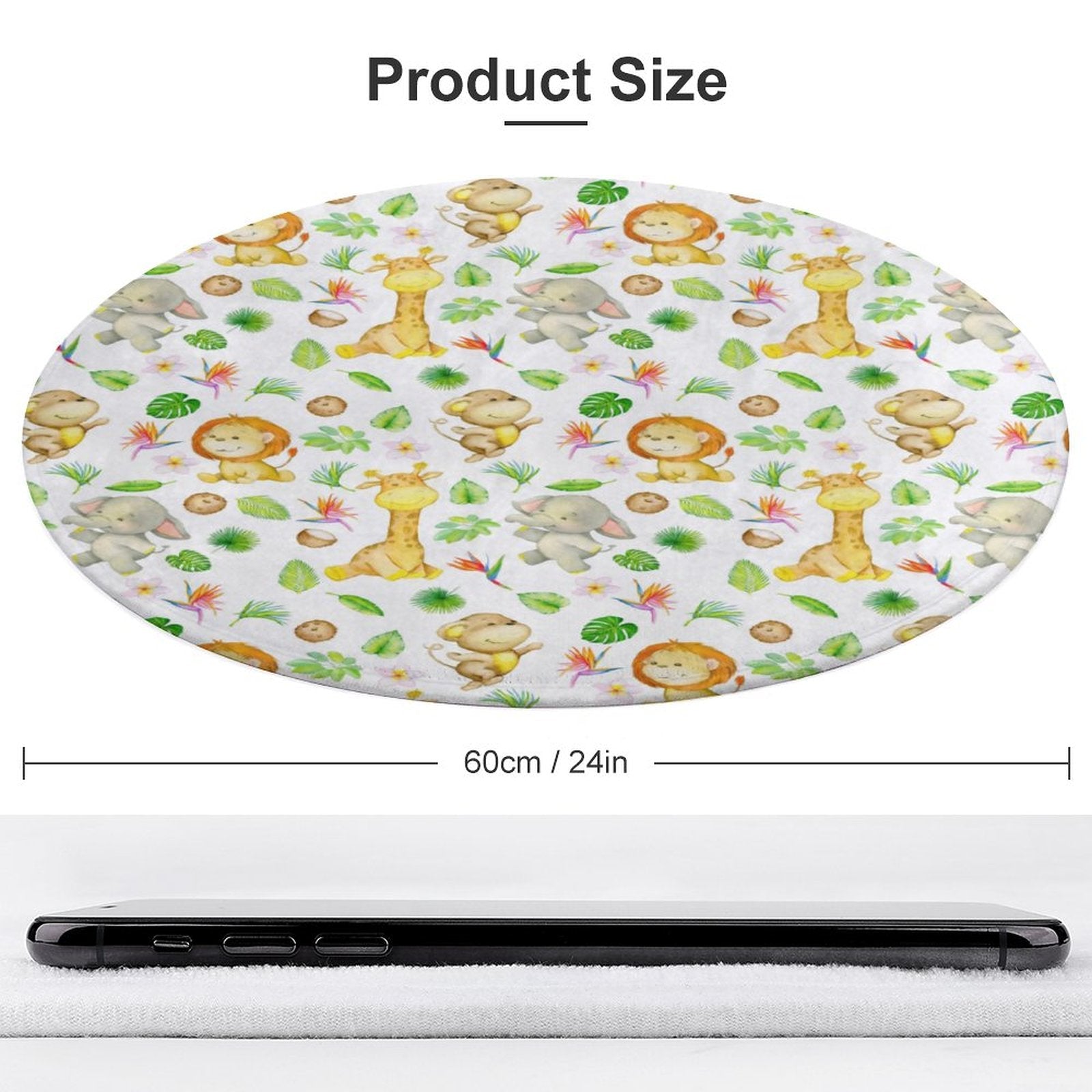 Cute Safari Velvet Soft Floor Mat