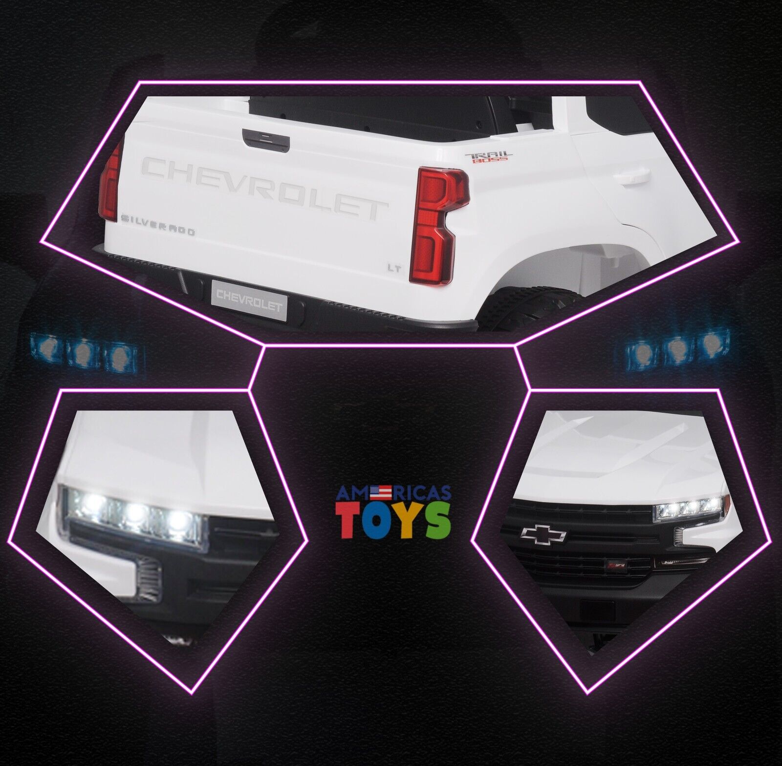 Chevrolet 12V R/C Truck with Suspension Wheels - Available in Multiple Colors