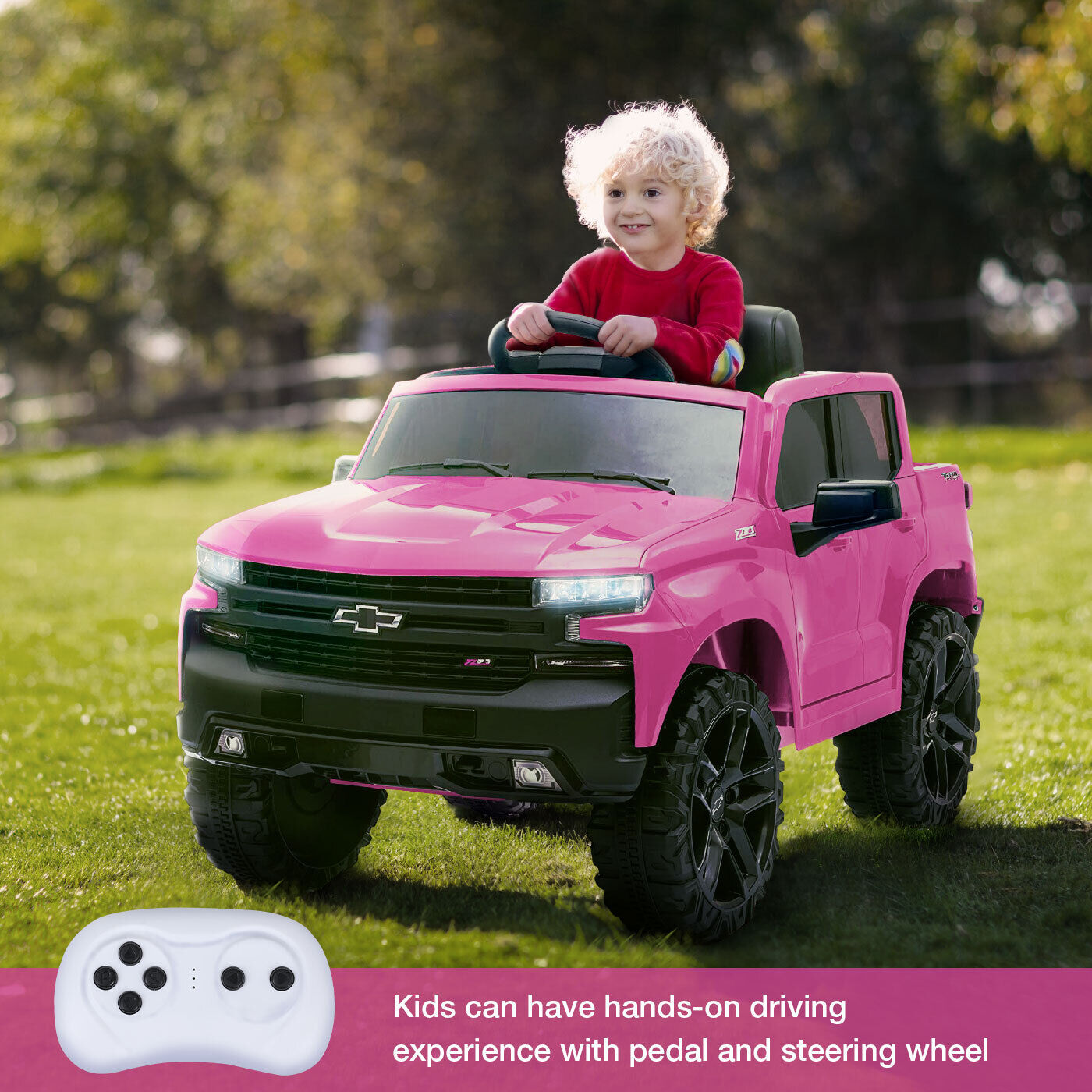 Chevrolet Silverado 12V Kids Electric Ride On Car with Remote Control