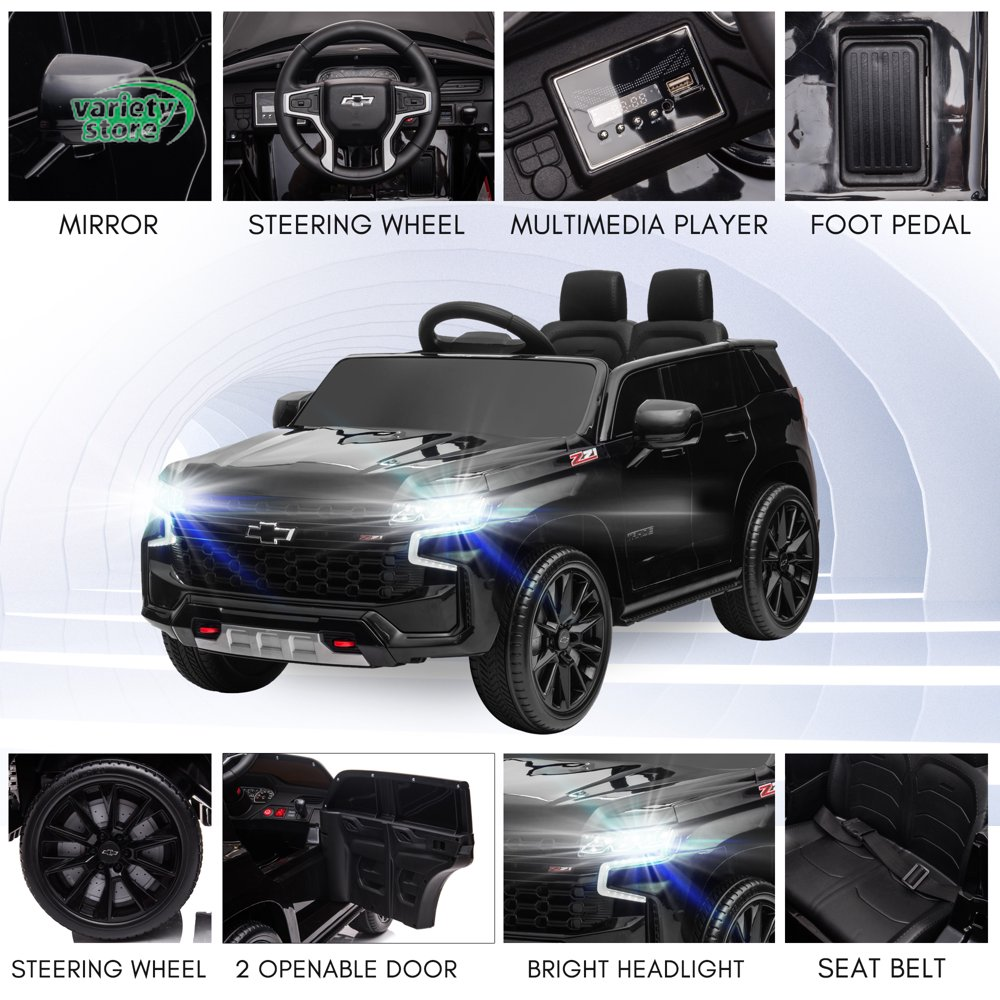 Chevrolet Tahoe 12V Ride on Car for Kids with Remote Control - 4-in-1 Versatile Toy