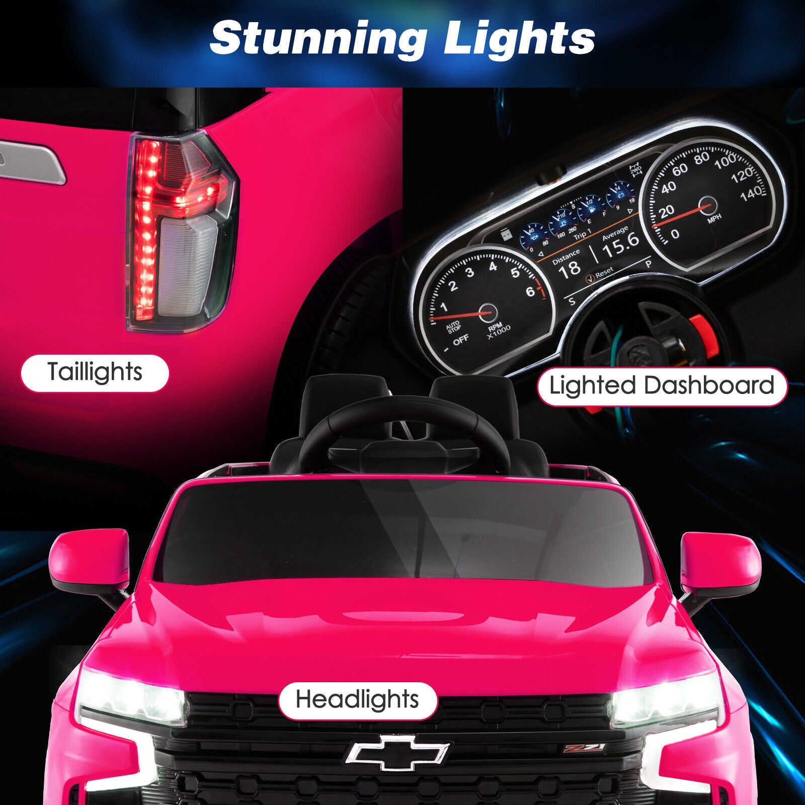 Chevrolet Tahoe Electric Ride-On Truck for Kids with Remote Control, Lights, and Music - 12V