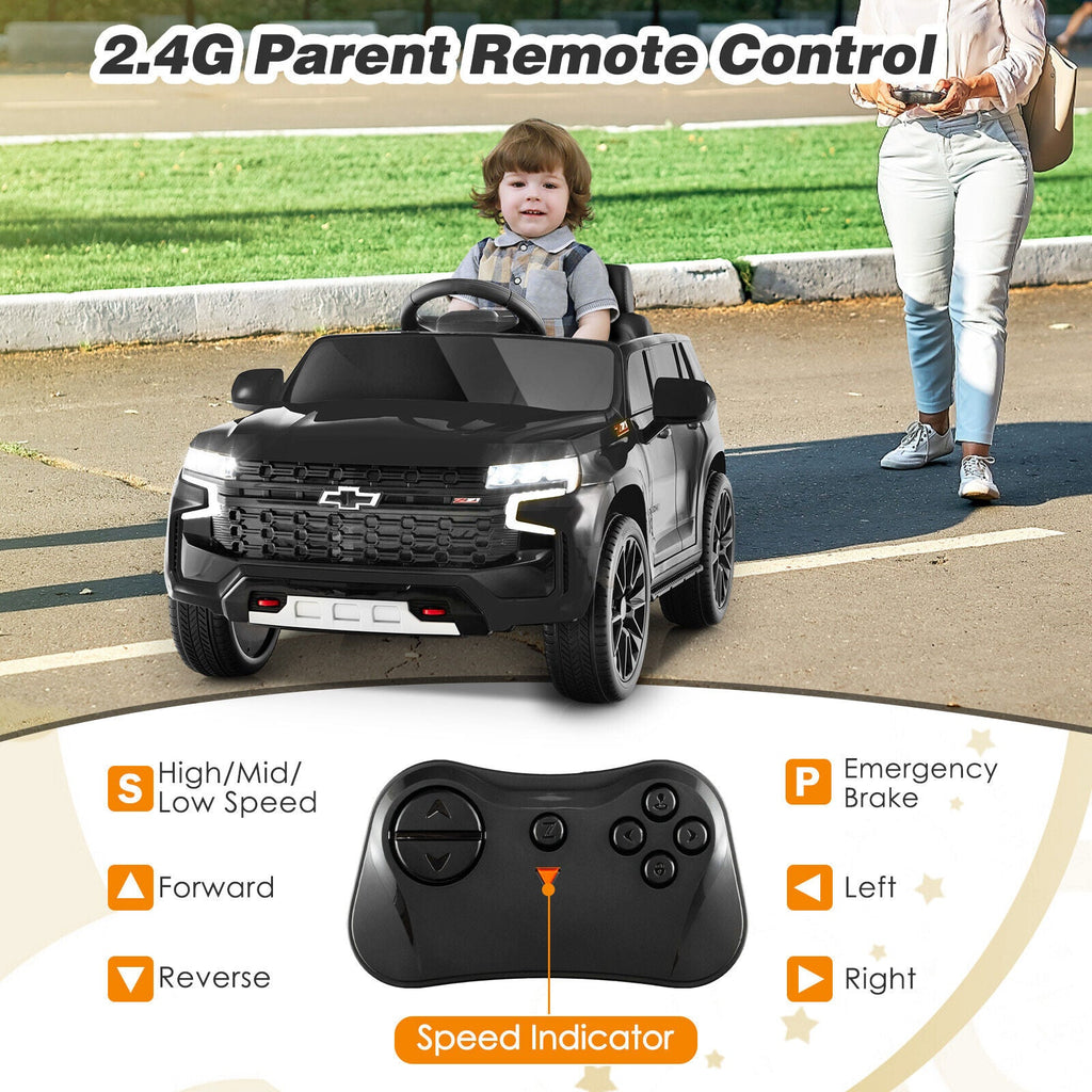 Chevrolet Tahoe Electric Ride-On Truck for Kids with Remote Control, Music, and Lights - 12V SUV Toy