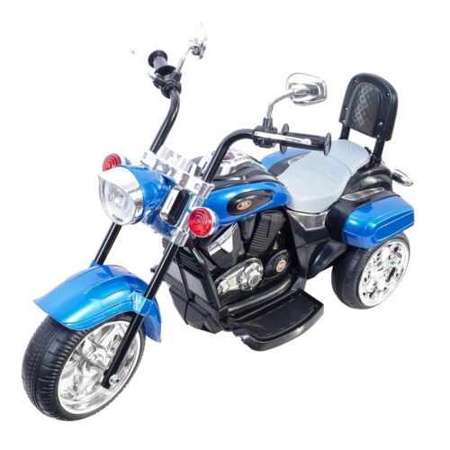 Chopper Style 3-Wheel Electric Motorcycle for Kids - Powered by 6V Battery