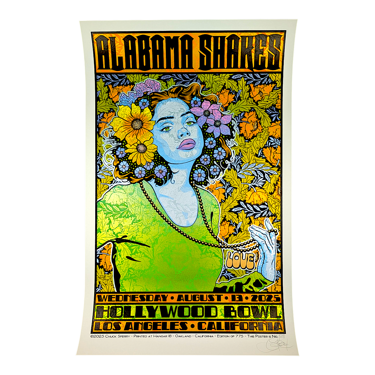 Chuck Sperry "Alabama Shakes, Hollywood Bowl 2025" Print