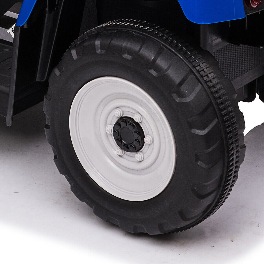 CLARFEY 12V Ride-On Tractor with Trailer and Remote Control for Kids - Music and Fun Included!