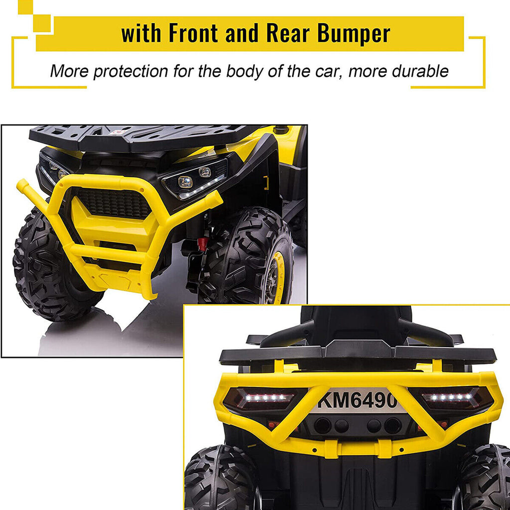 CLARFEY Electric Kids ATV Quad Car with MP3 Player and 4WD Motorized Drive
