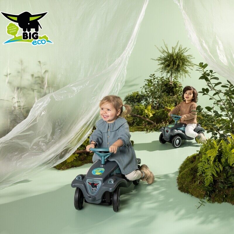 Classic Grey BIG Bobby Car with Horn - Eco-Friendly Ride-On Toy