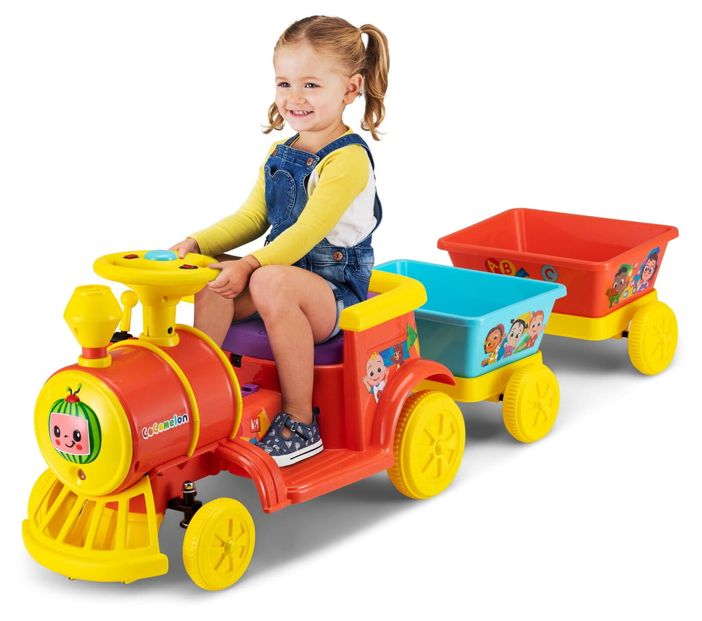 Cocomelon Choo Choo Train Ride-On Toy, 6-Volt Battery-Powered