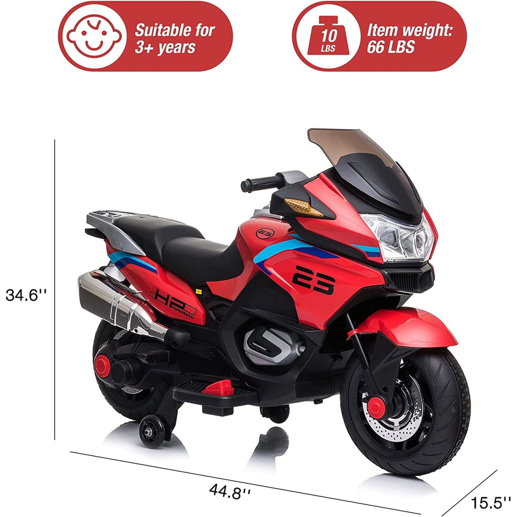 COLOR TREE Kids 12V Electric Motorcycle with Music and Battery Power - Perfect Ride On Car Gift